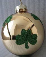 GOLD BALL W/GREEN SHAM  4 PC SET